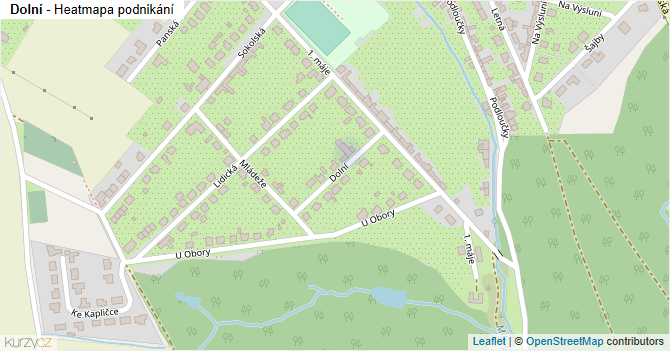 Dolní - mapa podnikání