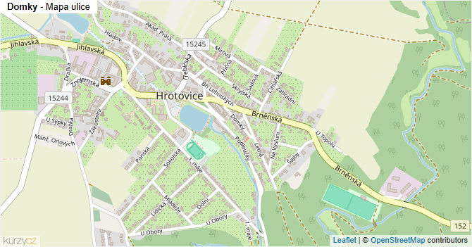 Domky - mapa ulice