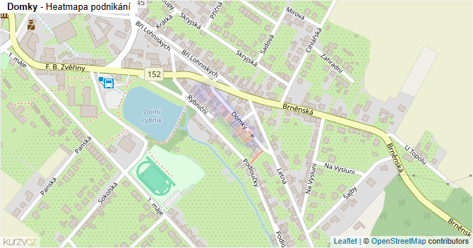 Domky - mapa podnikání