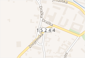 Dražka v obci Hrotovice - mapa ulice