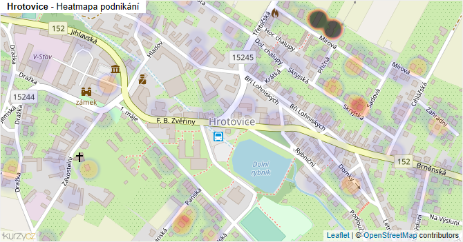 Hrotovice - mapa podnikání