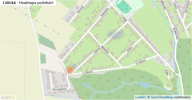 Lidická - mapa podnikání