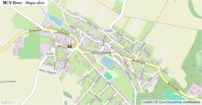 MCV Brno - mapa ulice