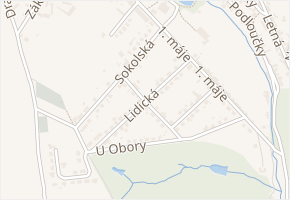 Mládeže v obci Hrotovice - mapa ulice