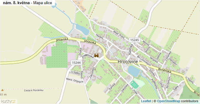 nám. 8. května - mapa ulice