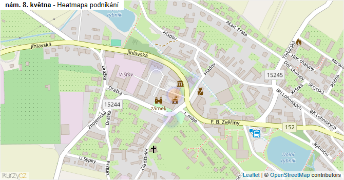nám. 8. května - mapa podnikání