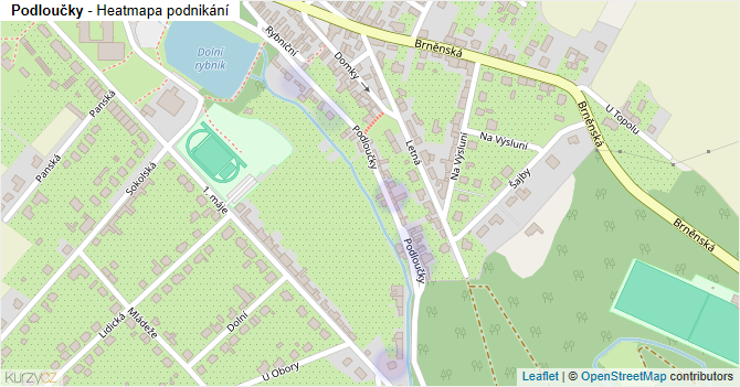 Podloučky - mapa podnikání