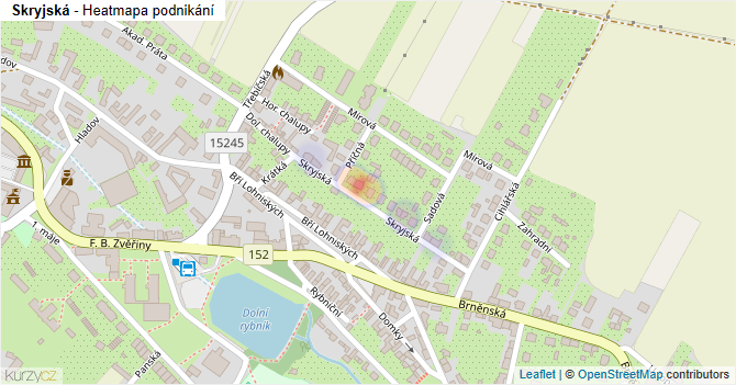 Skryjská - mapa podnikání