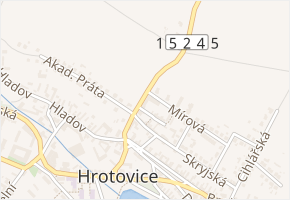 Třebíčská v obci Hrotovice - mapa ulice