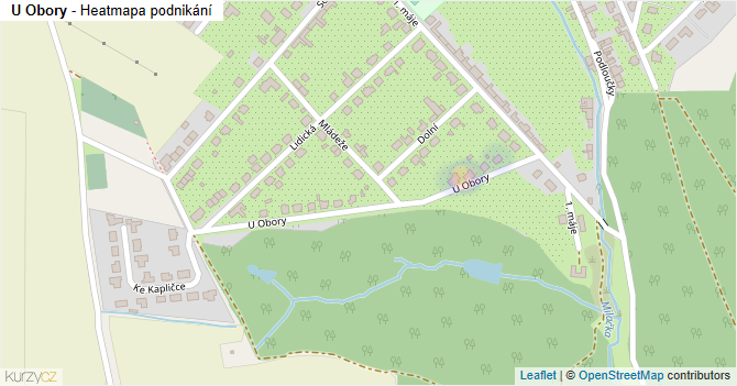 U Obory - mapa podnikání