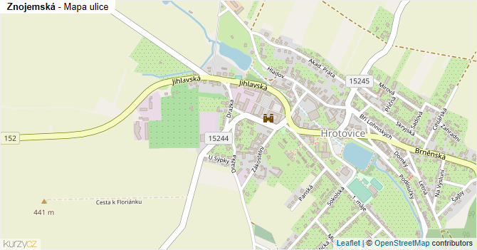 Znojemská - mapa ulice