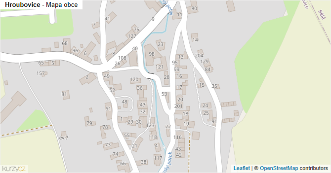 Hroubovice - mapa obce