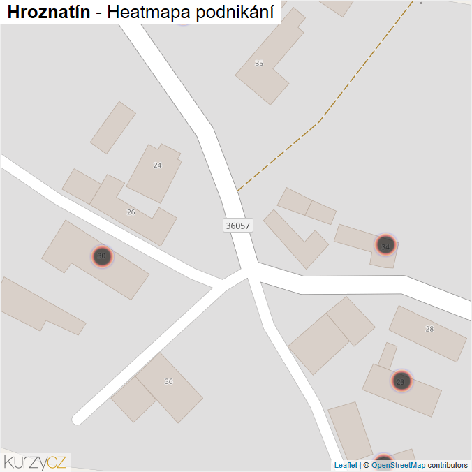 Mapa Hroznatín - Firmy v obci.