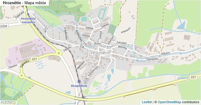 Hroznětín - mapa města