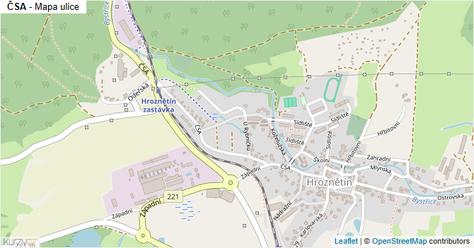 ČSA - mapa ulice