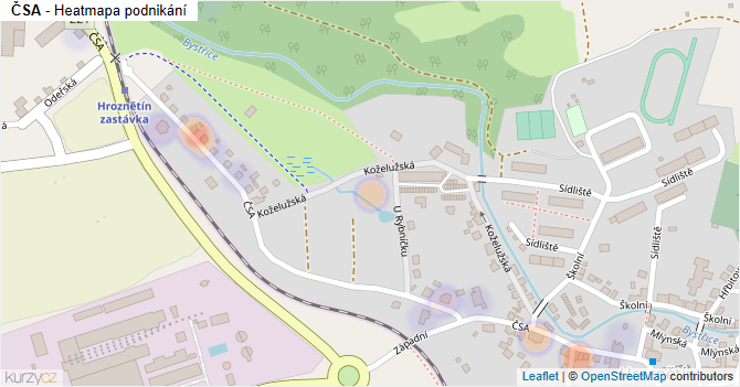 ČSA - mapa podnikání