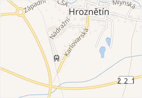 Karlovarská v obci Hroznětín - mapa ulice