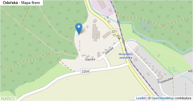 Odeřská - mapa firem