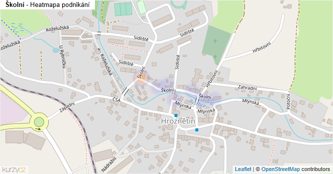 Školní - mapa podnikání