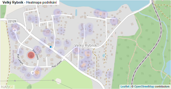 Velký Rybník - mapa podnikání