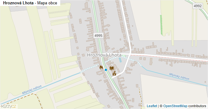 Hroznová Lhota - mapa obce