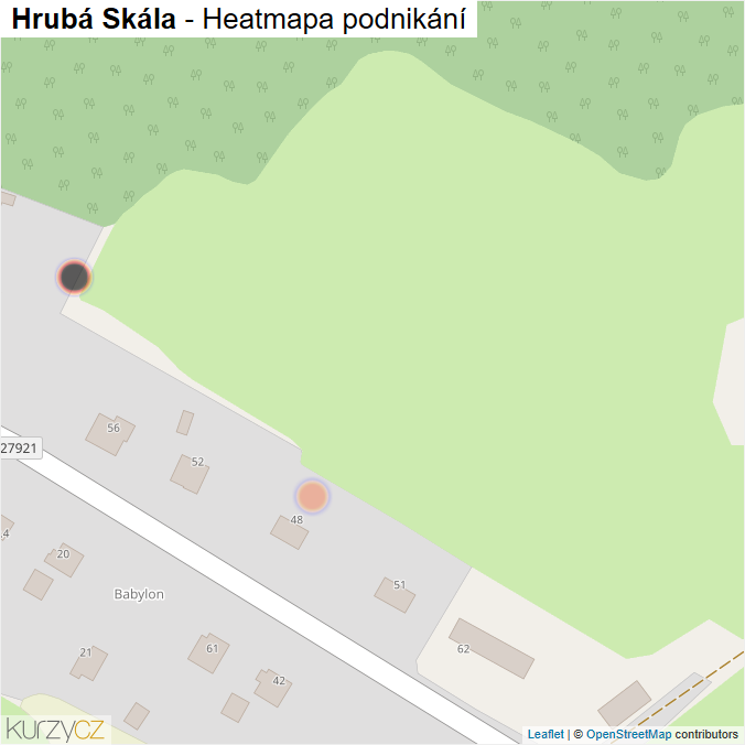 Mapa Hrubá Skála - Firmy v obci.