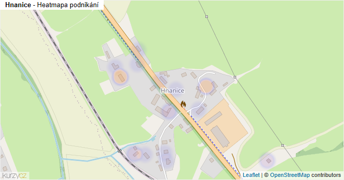 Hnanice - mapa podnikání