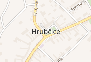 Hrubčice v obci Hrubčice - mapa části obce