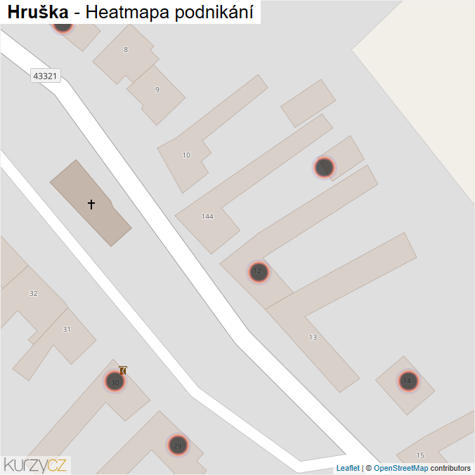 Mapa Hruška - Firmy v obci.