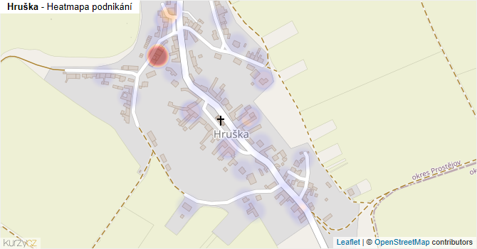 Hruška - mapa podnikání
