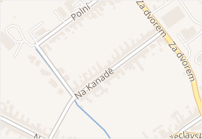 Na Kanadě v obci Hrušky - mapa ulice