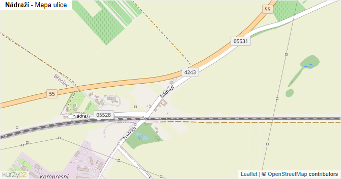 Nádraží - mapa ulice