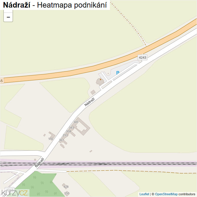 Mapa Nádraží - Firmy v ulici.