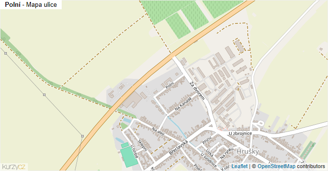 Polní - mapa ulice
