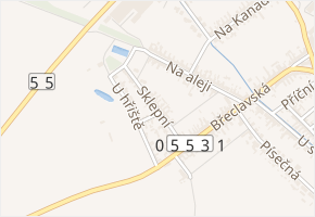 Sklepní v obci Hrušky - mapa ulice