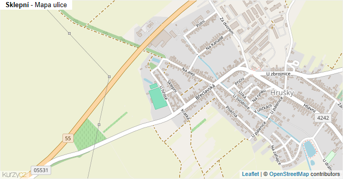 Sklepní - mapa ulice