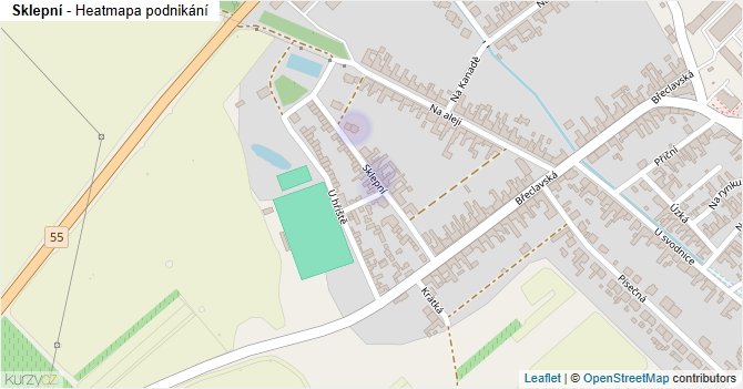 Sklepní - mapa podnikání