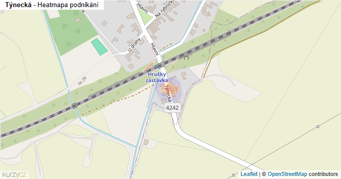 Týnecká - mapa podnikání