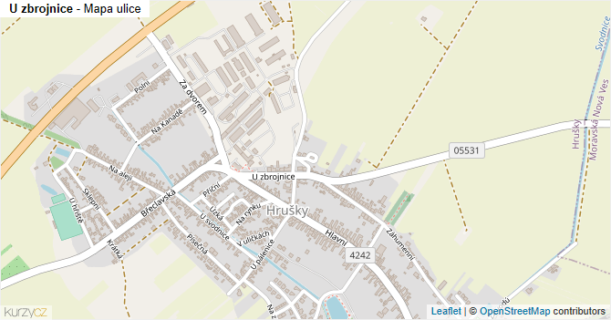 U zbrojnice - mapa ulice