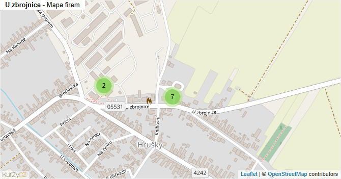 U zbrojnice - mapa firem