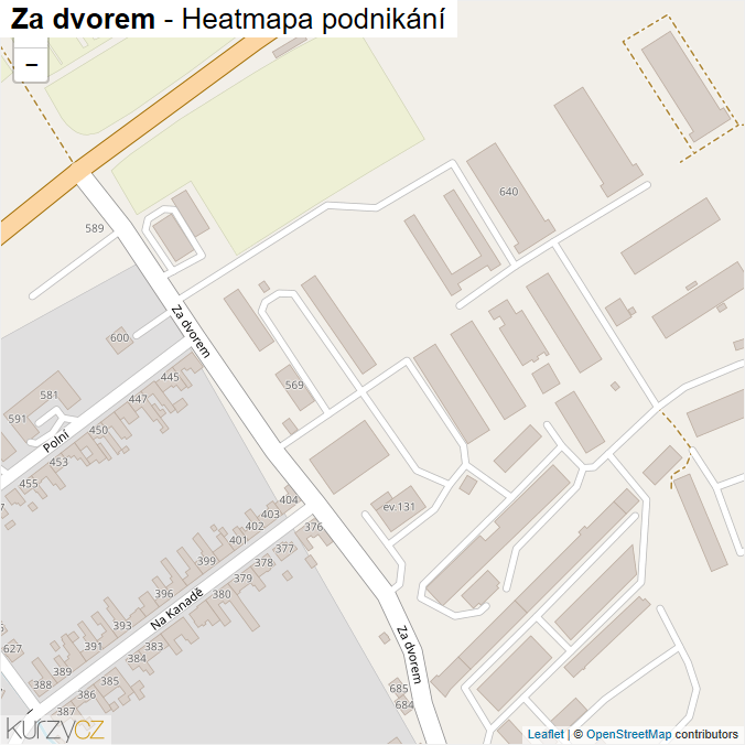 Mapa Za dvorem - Firmy v ulici.