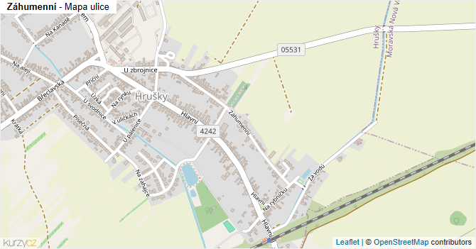 Záhumenní - mapa ulice