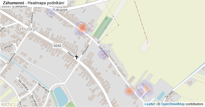 Záhumenní - mapa podnikání