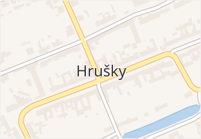 Hrušky v obci Hrušky - mapa části obce