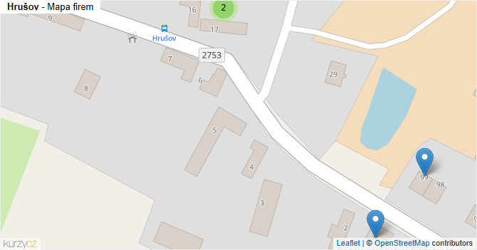 Hrušov - mapa firem