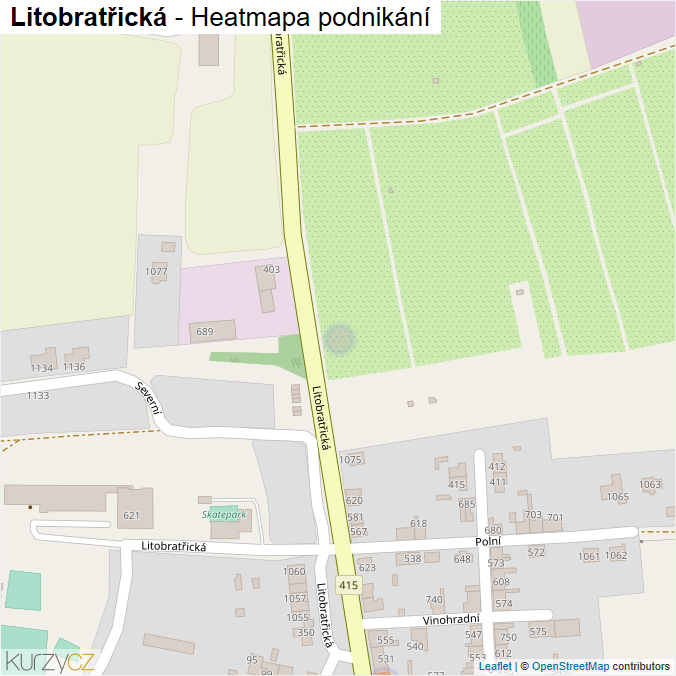 Mapa Litobratřická - Firmy v ulici.
