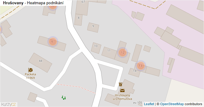 Hrušovany - mapa podnikání