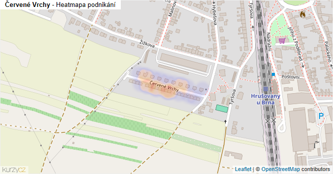 Červené Vrchy - mapa podnikání