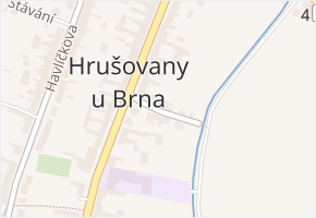 Kosmákova v obci Hrušovany u Brna - mapa ulice