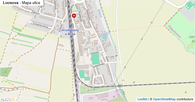 Loosova - mapa ulice
